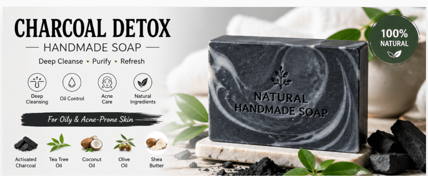 Charcoal Detox Handmade Soap